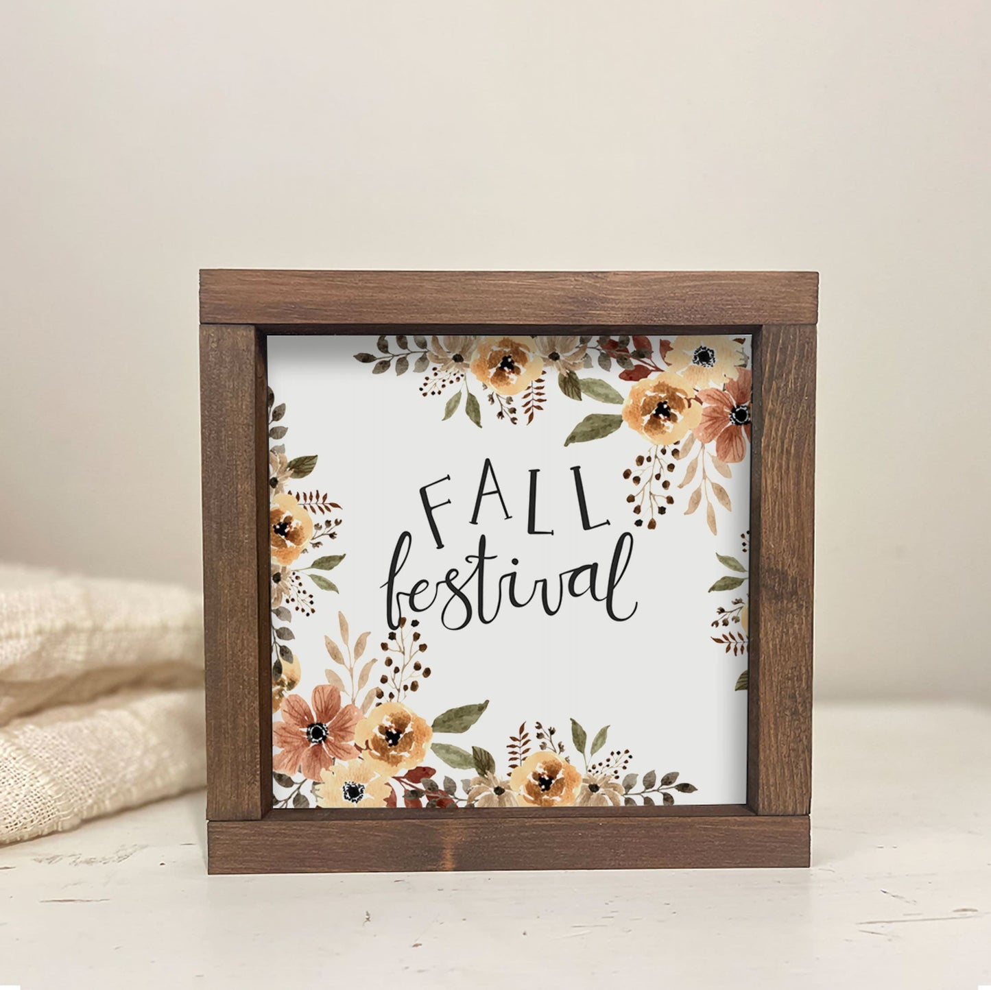 Vintage Floral FALL WALL DECOR, Thanksgiving sign, Fall Festival, Thanksgiving décor, Autumn Farmhouse décor, rustic wood sign, Fall Décor