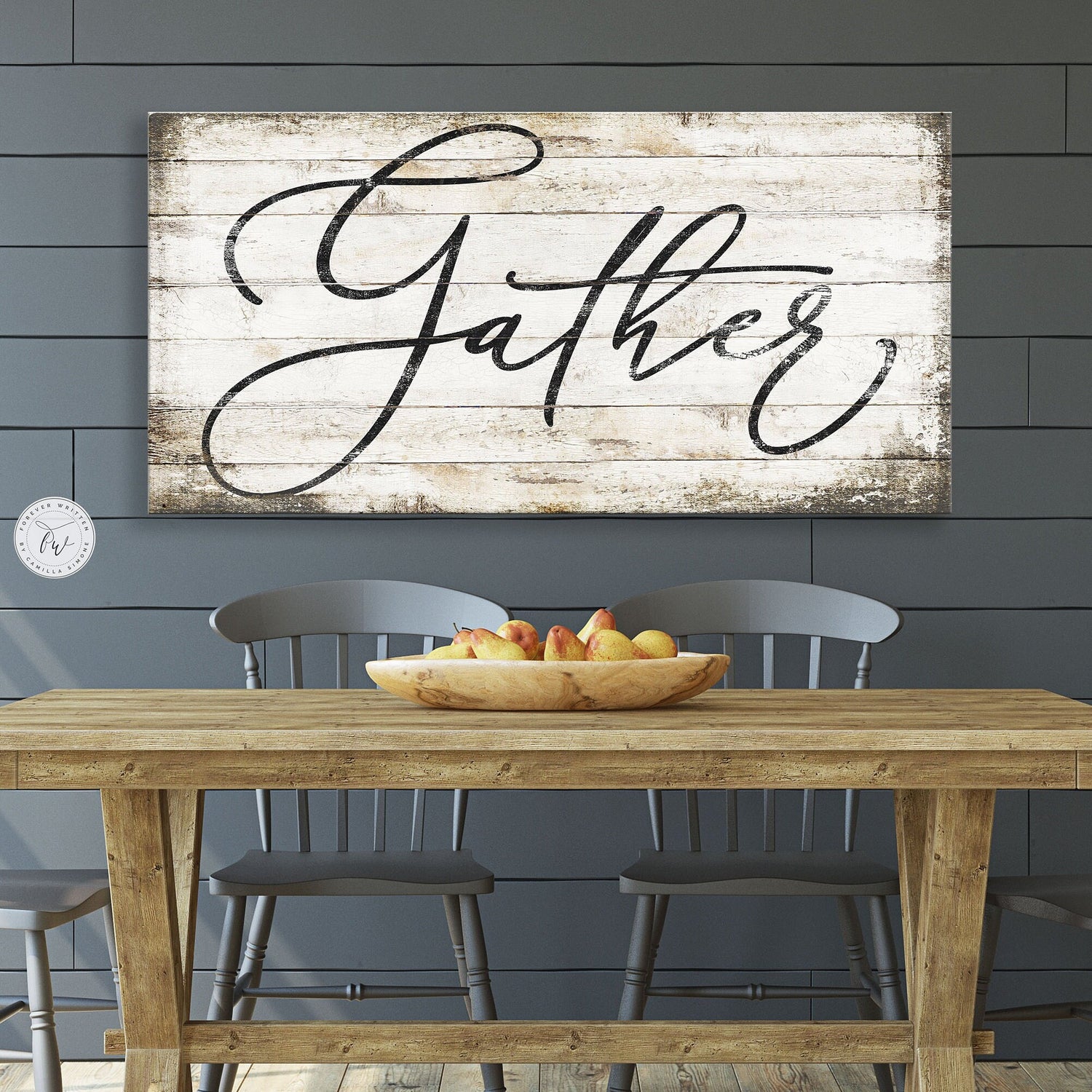 Rustic Canvas Sign by Forever Written
