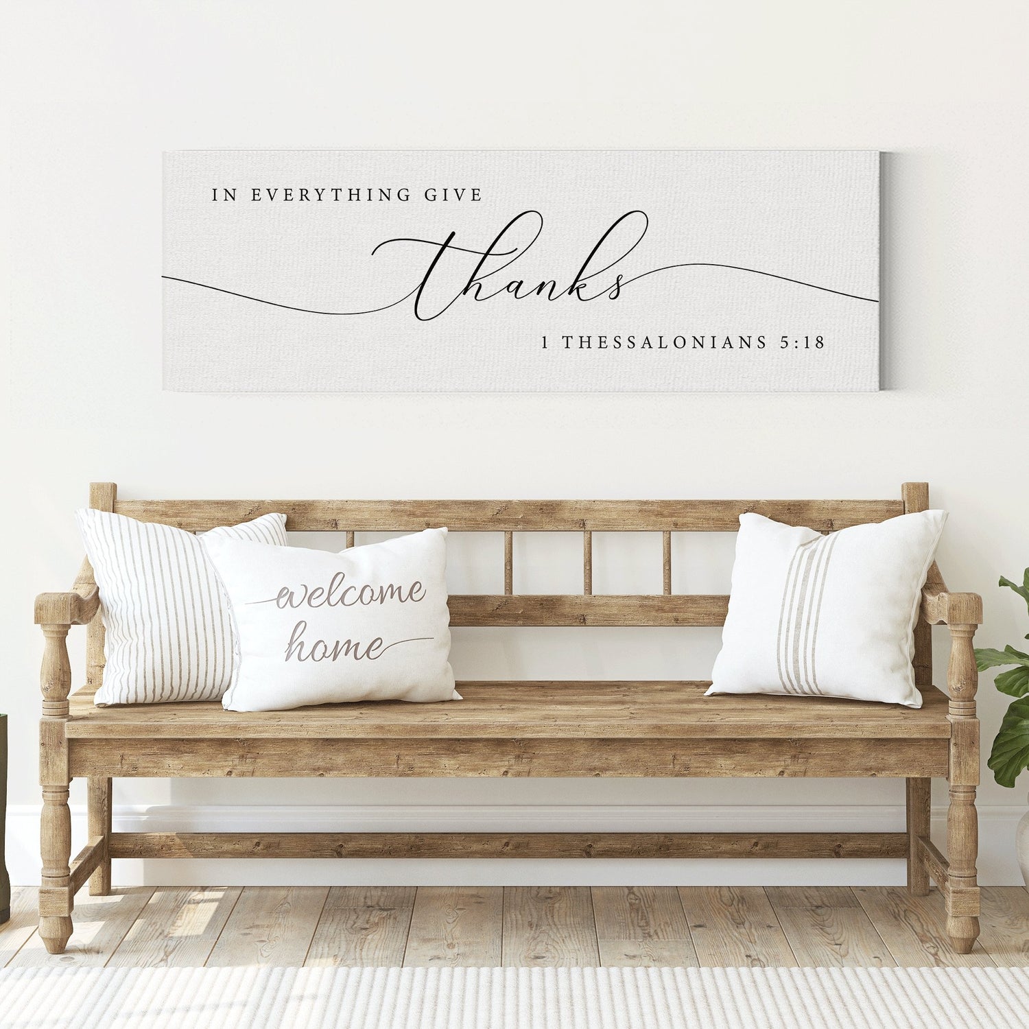 In Everything Give Thanks | 1 Thessalonians 5:18 | Bible Verse Wall Art - Forever Written