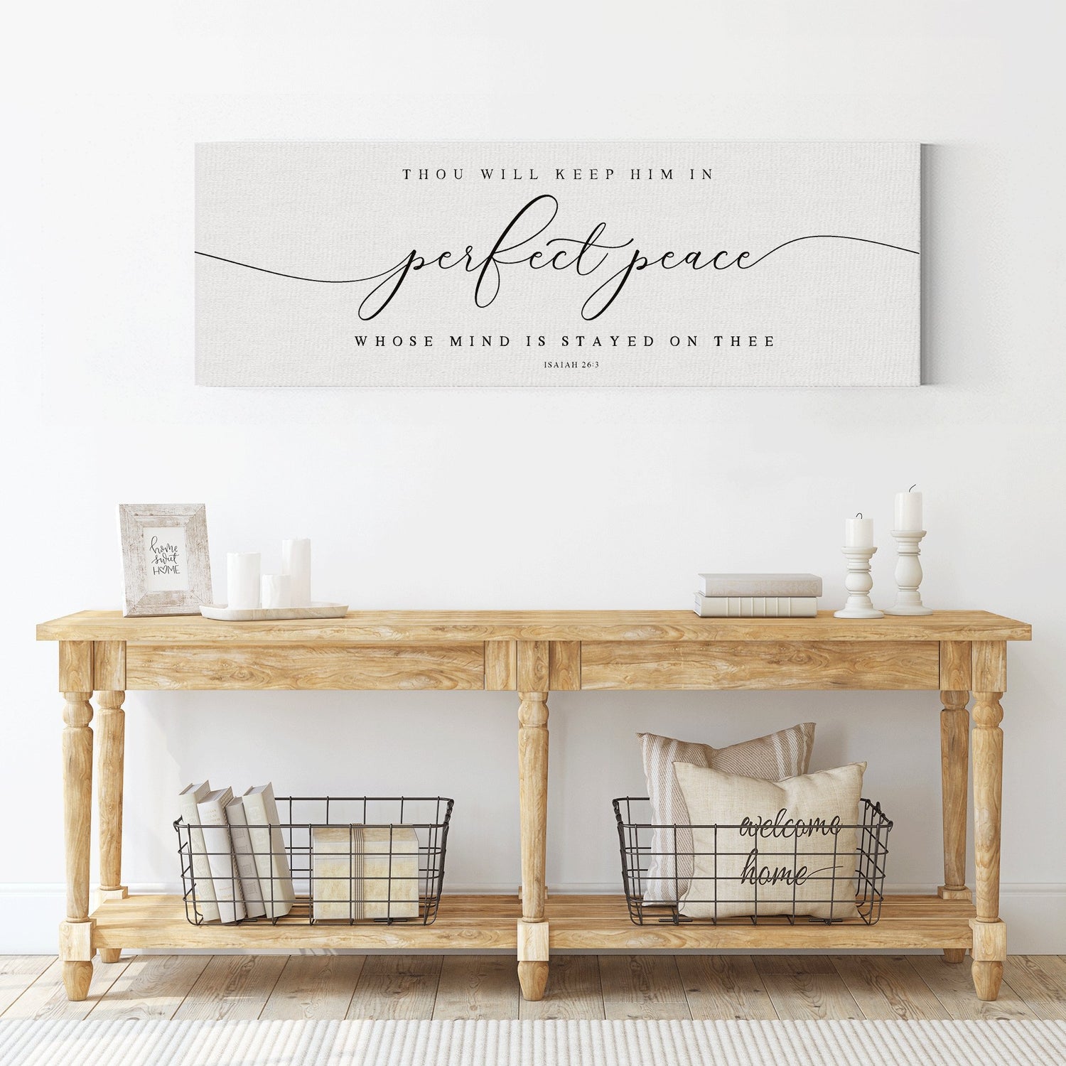 Perfect Peace | Isaiah 26:3 | Bible Verse Wall Art - Forever Written