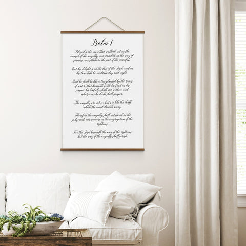 Psalm 1 Scripture Hanging Canvas - Forever Written