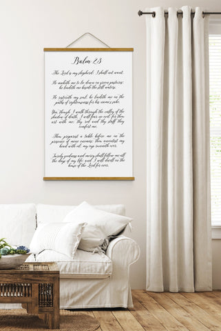 Psalm 23 Scripture Hanging Canvas - Forever Written