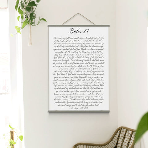 Psalm 27 Scripture Hanging Canvas - Forever Written