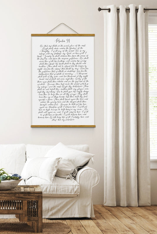 Psalm 91 Scripture Hanging Canvas - Forever Written