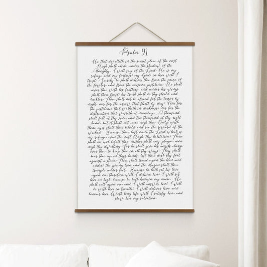 Psalm 91 Scripture Hanging Canvas - Forever Written