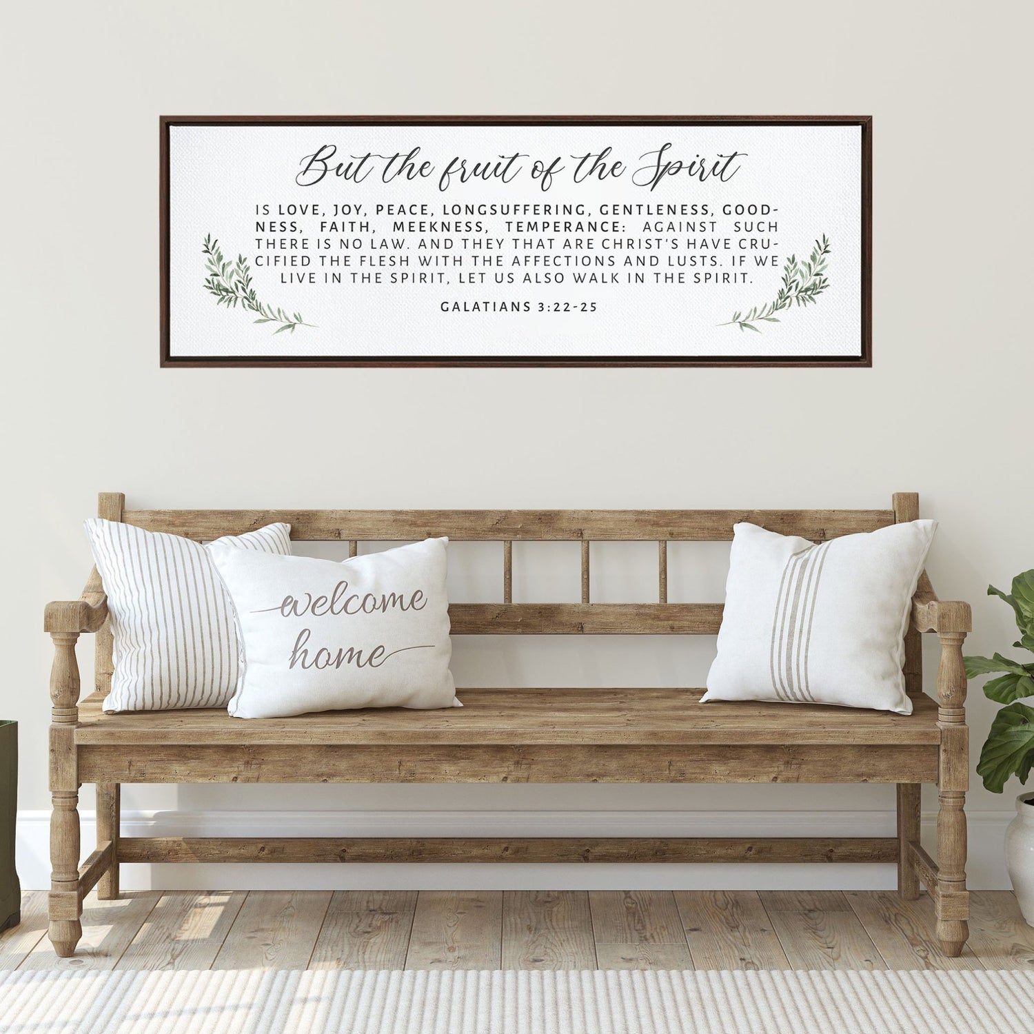 The Fruit of The Spirit Wood Sign | SCRIPTURE WALL ART | Wall Décor | Scripture Sign | Galatians 5:22-23 - Forever Written