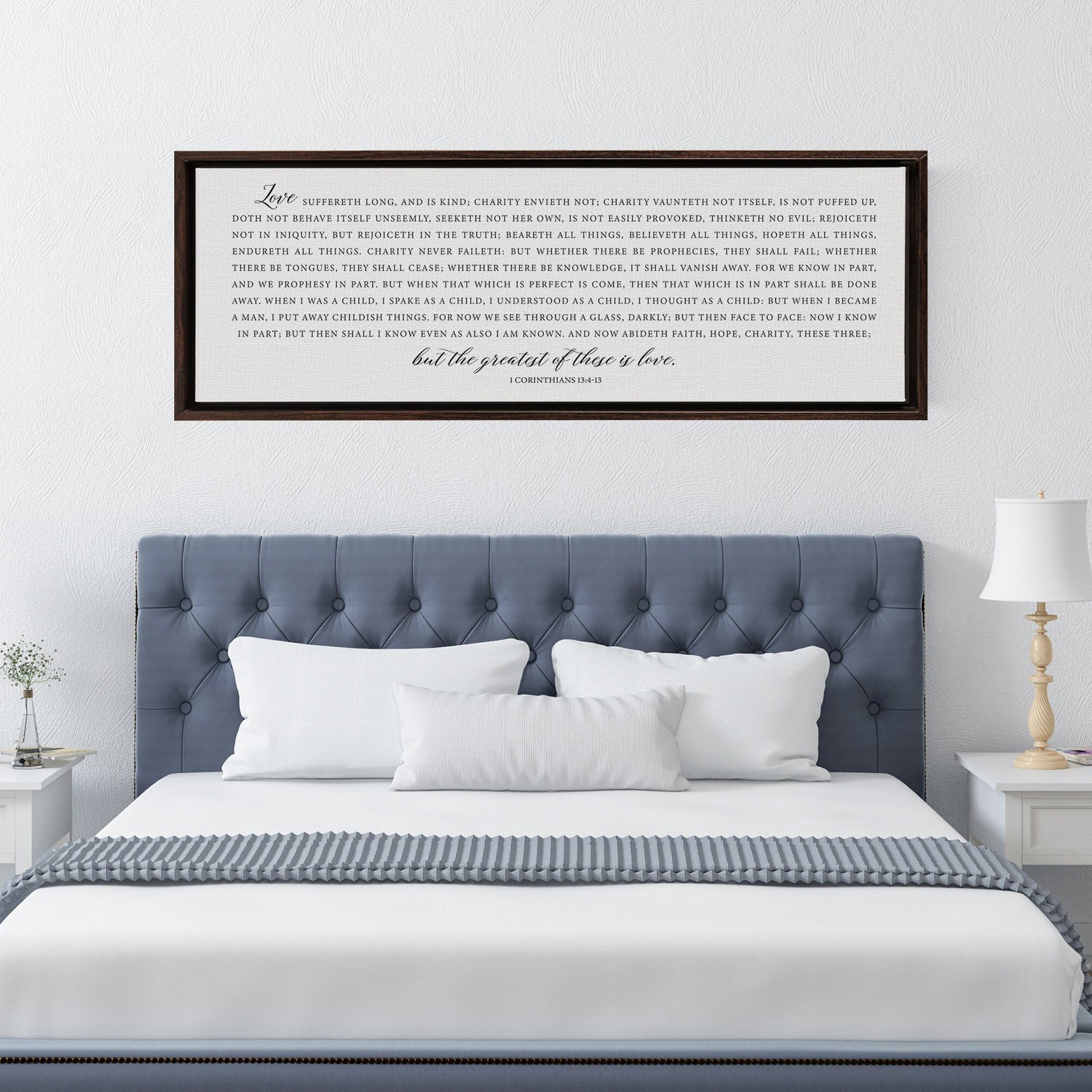 The Greatest of These is Love Sign, Scripture Canvas Wall Art, | 1 Corinthians 13, Bible Verse Sign, Classic Wall art Sign - Forever Written