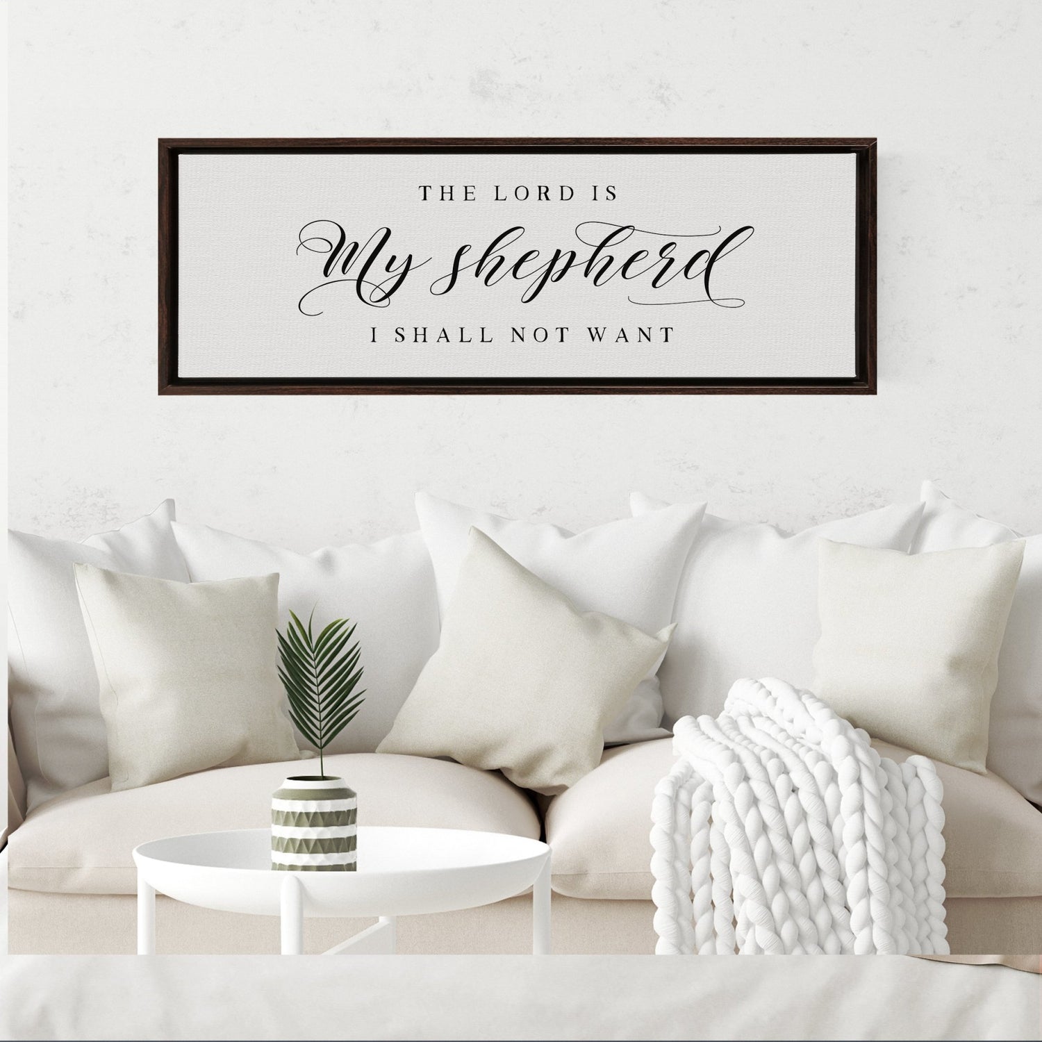 The Lord Is My Shepherd I Shall Not Want | Psalm 23:1 | Bible Verse Wall Art - Forever Written
