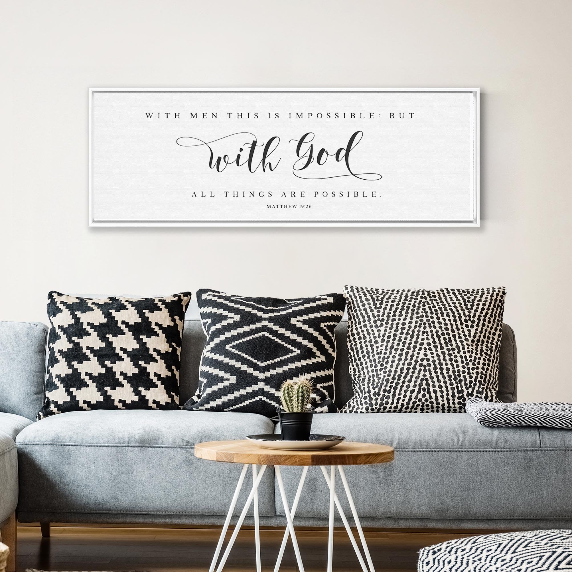 With God All Things Are Possible | Scripture Wall Art | Matthew 19:26 ...