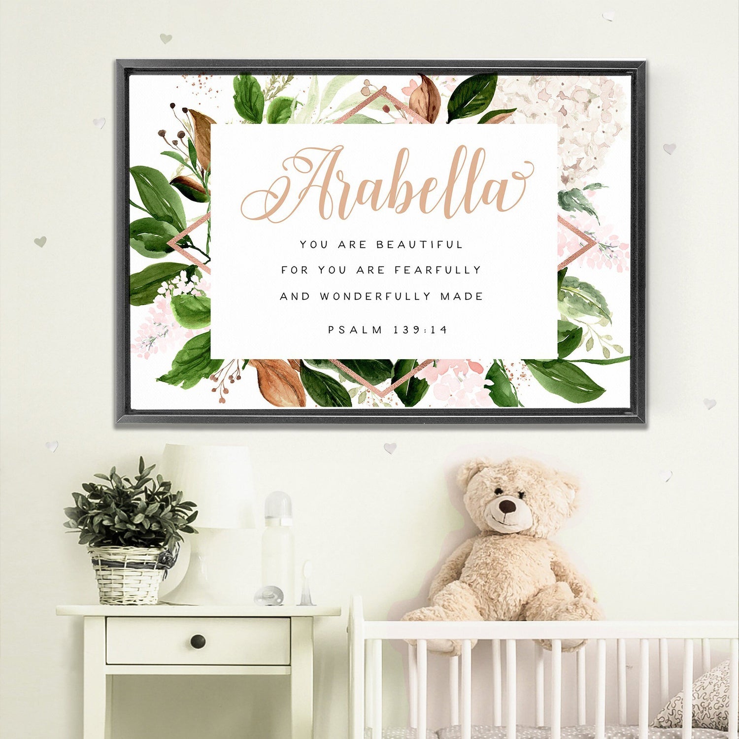 You are Fearfully and Wonderfully Made | Nursery Personalized Christian Wall Art | Scripture Wall Art Sign | Psalm 139:14 | Children's Decor - Forever Written